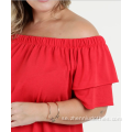 OEM Women Plus Size Off Shoulder modeblus